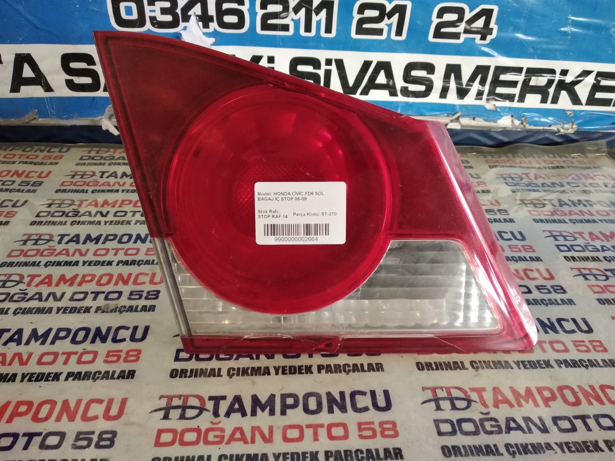 HONDA CVC FD6 ORJNAL IKMA SOL  STOP 06-09