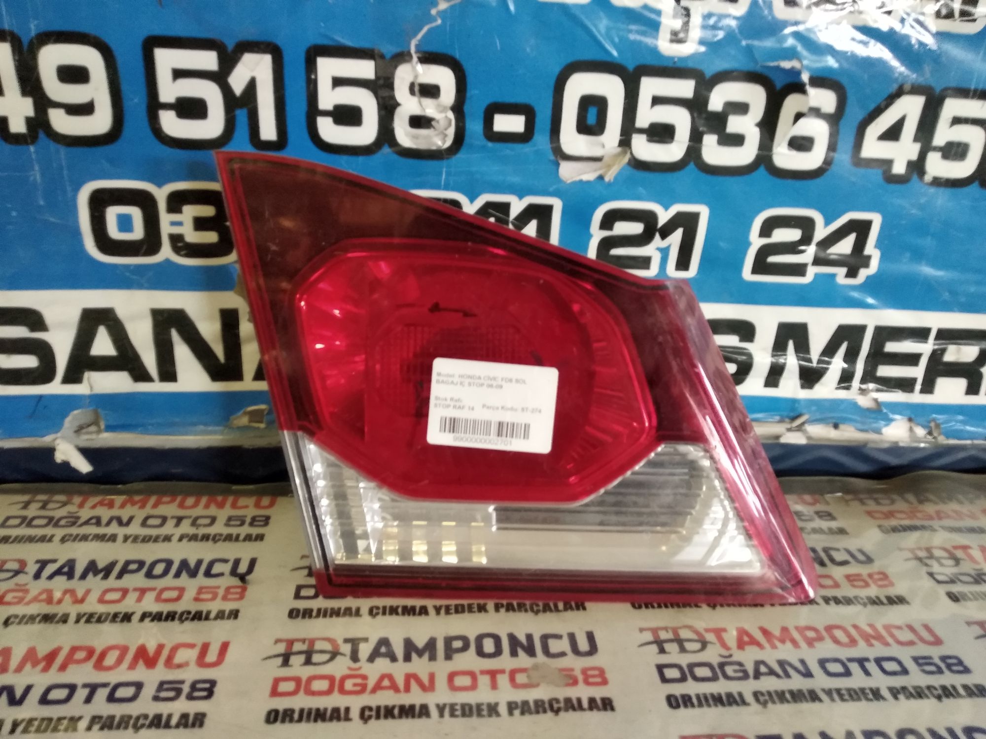 HONDA CVC FD6 ORJNAL IKMA SOL  STOP 06-09