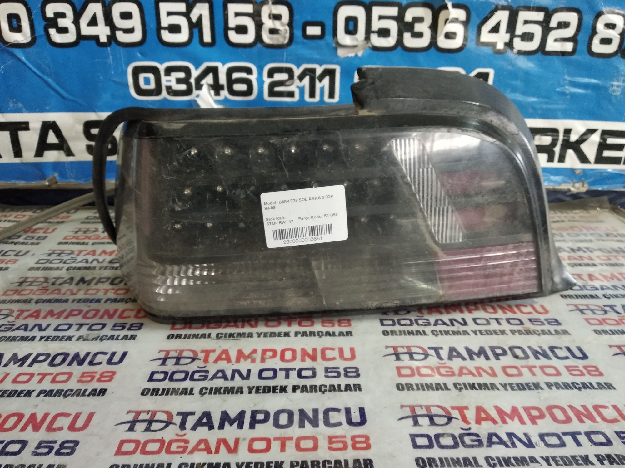 BMW E36 ORJNAL IKMA SOL ARKA STOP 90-99