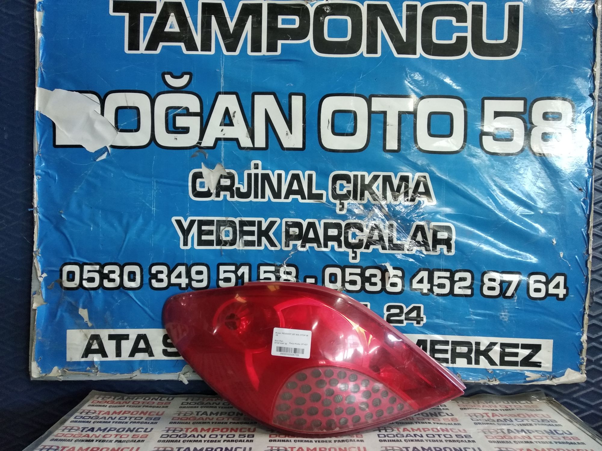 PEUGEOT 207 ORJNAL IKMA SOL STOP 06-09