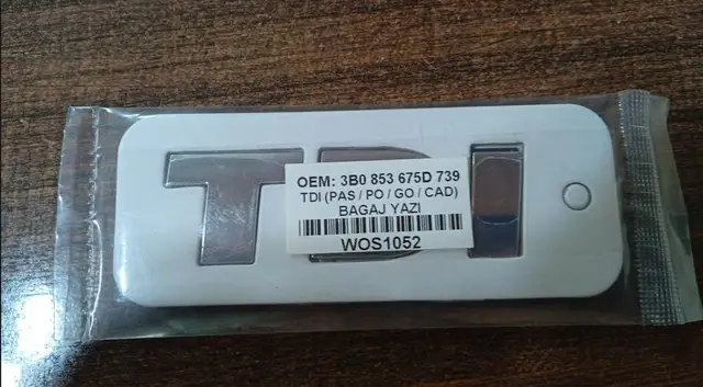 Volkswagen TDI Arka Yazı (Passat/Polo/Golf/Caddy