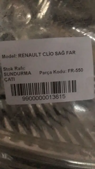 Renault Clio Sağ Far Orjinal Çıkma