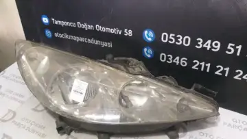 Peugeot 207 Sağ Far 06-09