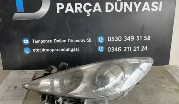 Peugeout 307 Mercekli Sol Ön Far